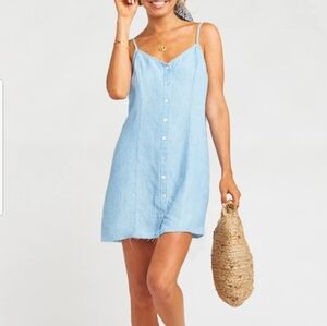 Show me your mumu remington chambray 90's Sexy Sweet Twee blue dress small